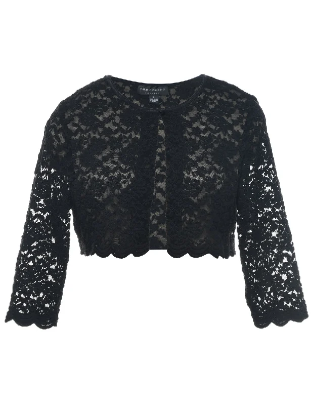 Lace Floral Pattern Jacket - L purpose