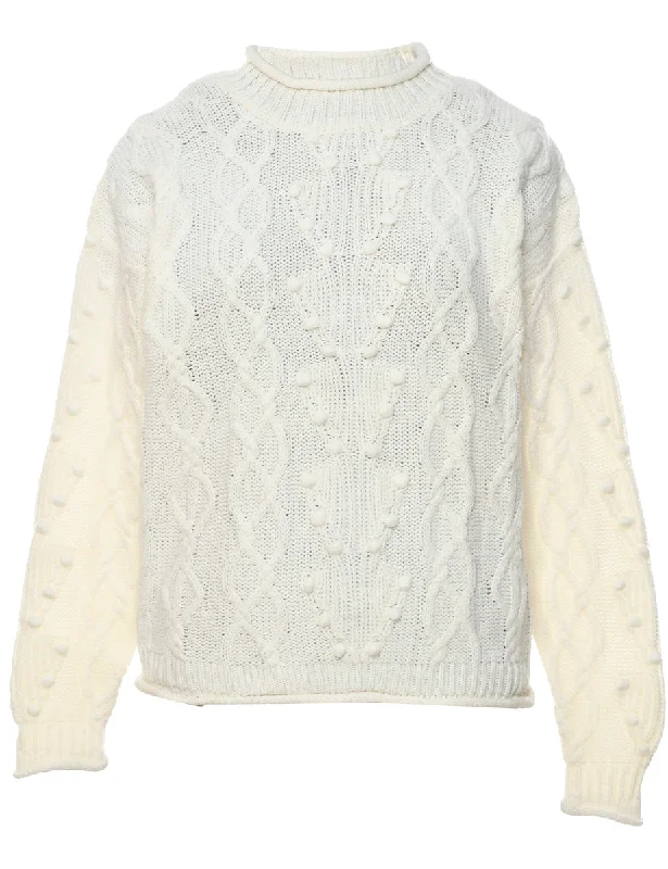 Cable Knit Jumper - M Vacation