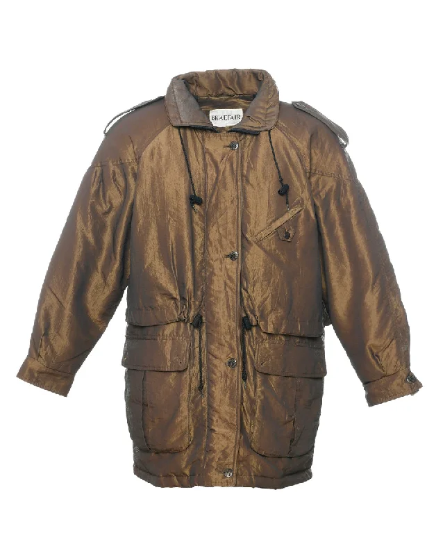 Olive Green Ski Jacket - L Youthful Women's Pop