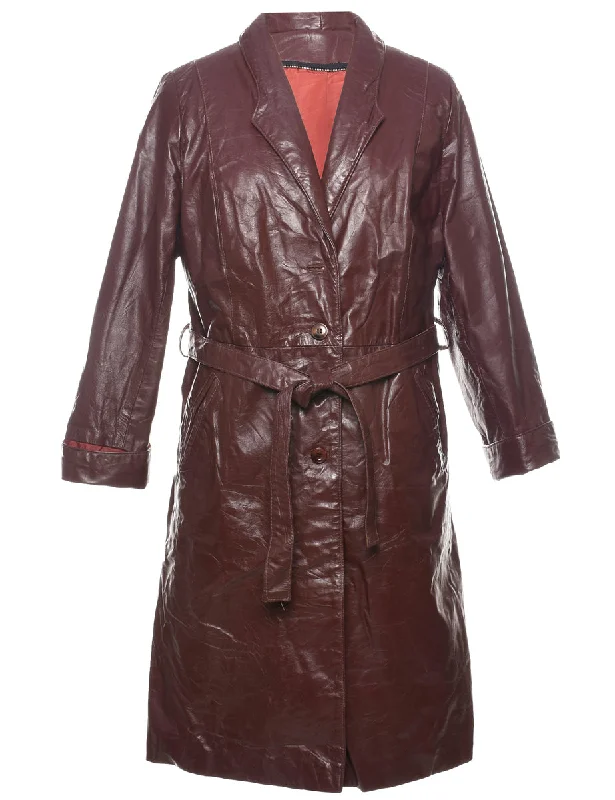 Single Breasted Leather Jacket - L Rugged Women's Outdoor 