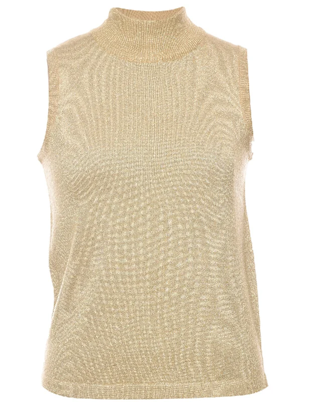 Braemar Lurex Thread Pattern Vest - S Refined Women's Velvet