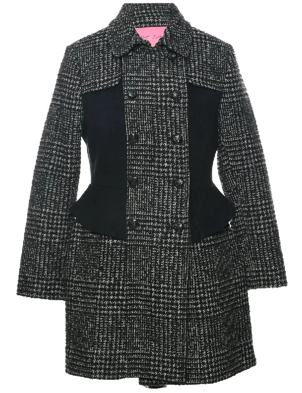 Double Breasted Wool Coat - M Women