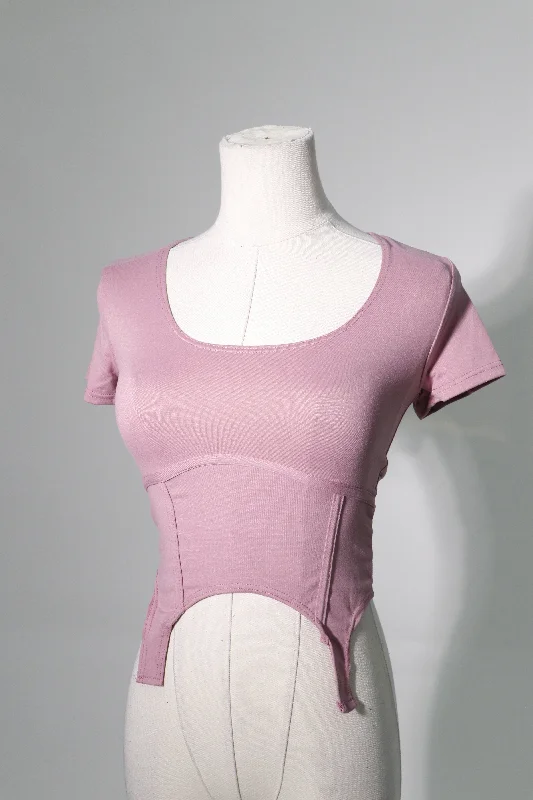 Top  short sleeve (6405) Polished Women's Silk