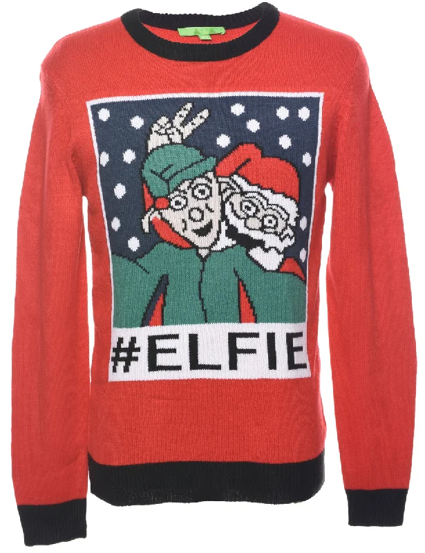 Santa Claus Christmas Jumper - S Earthy Women's 