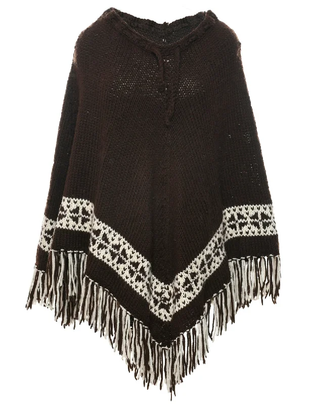 Dark Brown Cape - XL Relaxed Women's 