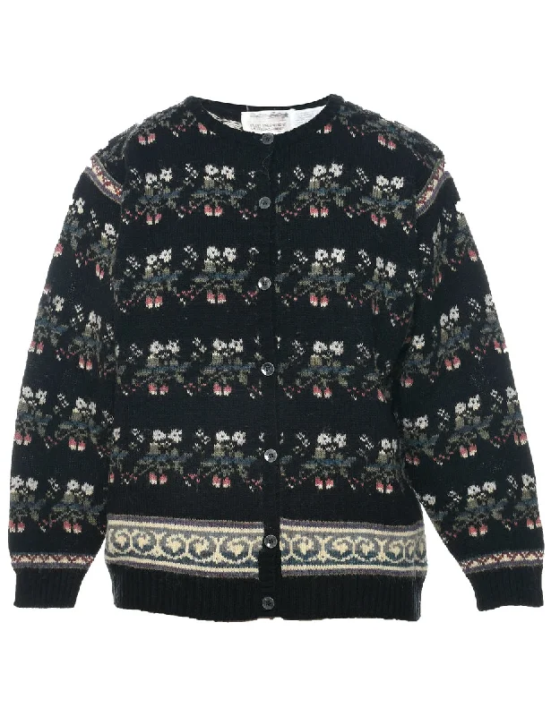 Nordic Black Cardigan - M Refined Women's Velvet