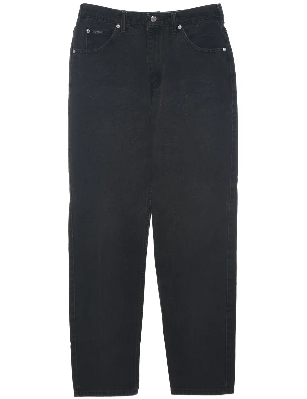 Black Tapered Jeans - W28 L31 Athletic Women's High - 