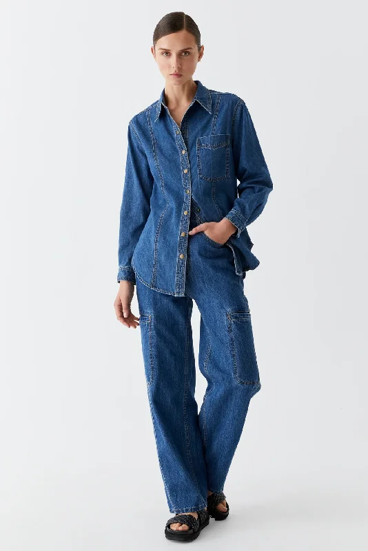 THEO DENIM SHIRT Sophisticated Women's Tailored