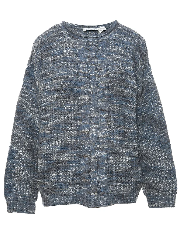Cable Knit Jumper - L Bold Women's Statement