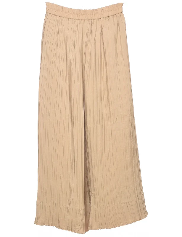Flared Leg Trousers - W23 L21 Geometric