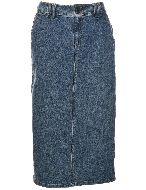 Pencil Shape Denim Skirt - M Business