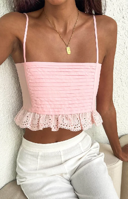 Sandi Pink Crop Top Disco
