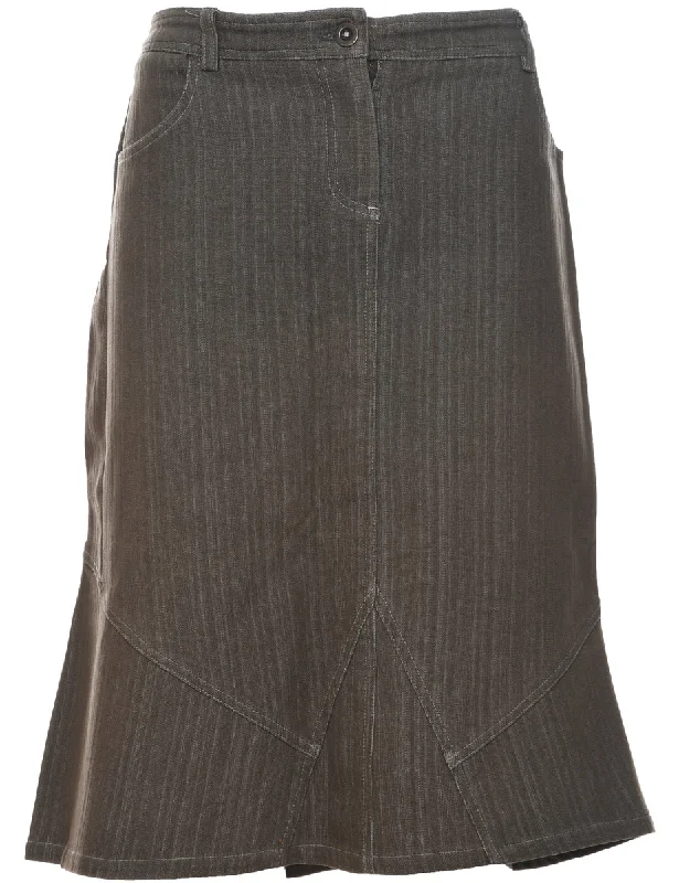 A-Line Denim Skirt - L French