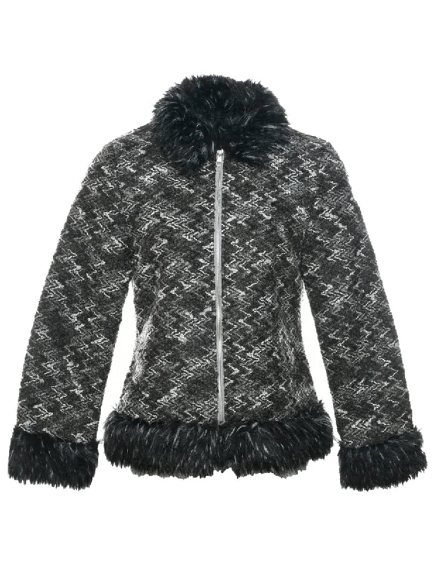 Dark Grey Jacket - S Youthful Women's Anime - inspired